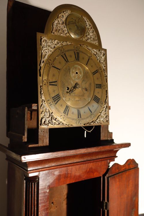 ANTIQUE MAHOGANY LONGCASE CLOCK FOR RESTORATION CIRCA 1800 - ADDITIONAL PHOTO 6