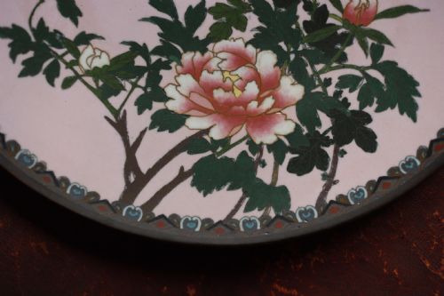 ANTIQUE CLOISONNE PLATE - ADDITIONAL PHOTO 1