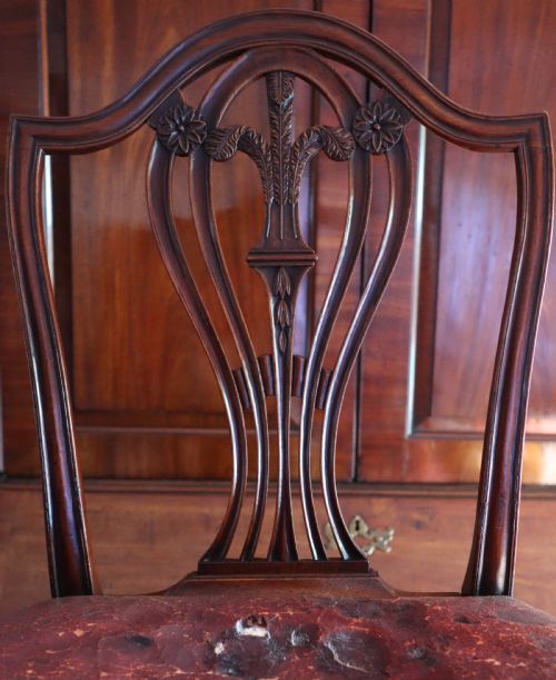 ANTIQUE HEPPLEWHITE DINING CHAIRS - ADDITIONAL PHOTO 1