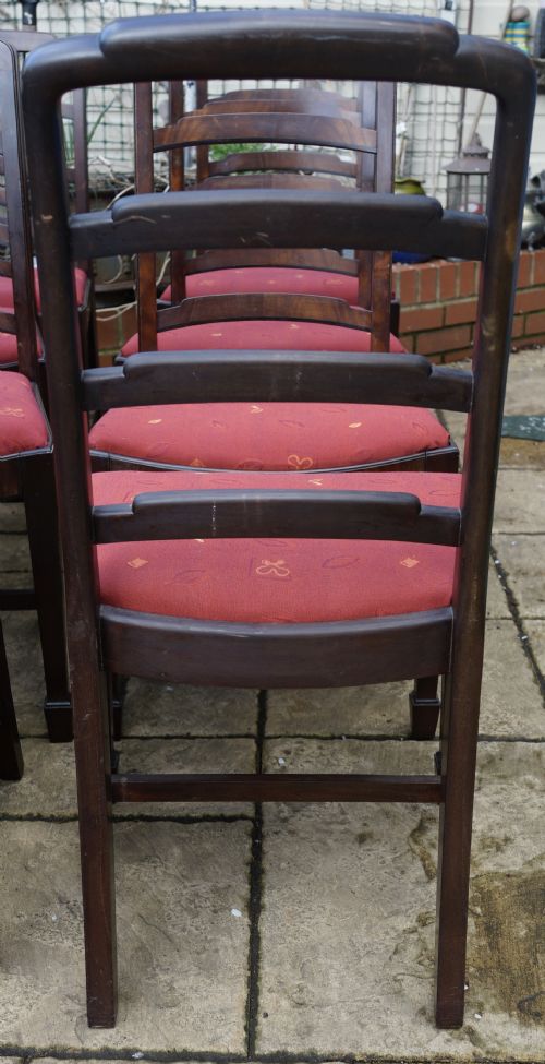 SET OF 8 SINGLE MAHOGANY DINING CHAIRS - ADDITIONAL PHOTO 2