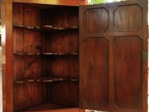 MAHOGANY CORNER CUPBOARD WITH FINE DETAILING - ADDITIONAL PHOTO 3