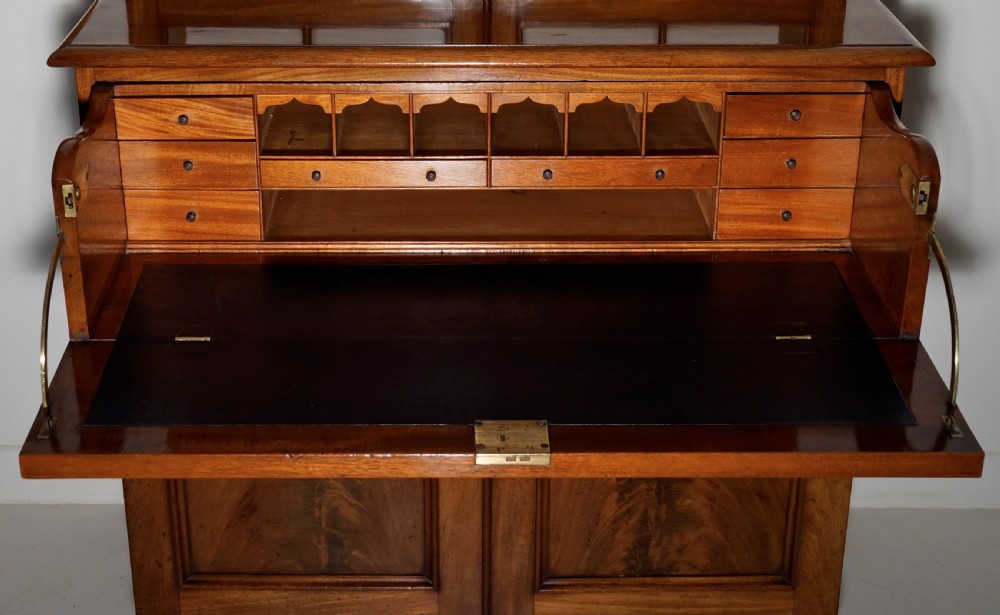 Extremely good quality Mahogany secretaire bookcase of small dimensions in excellent condition  View II
