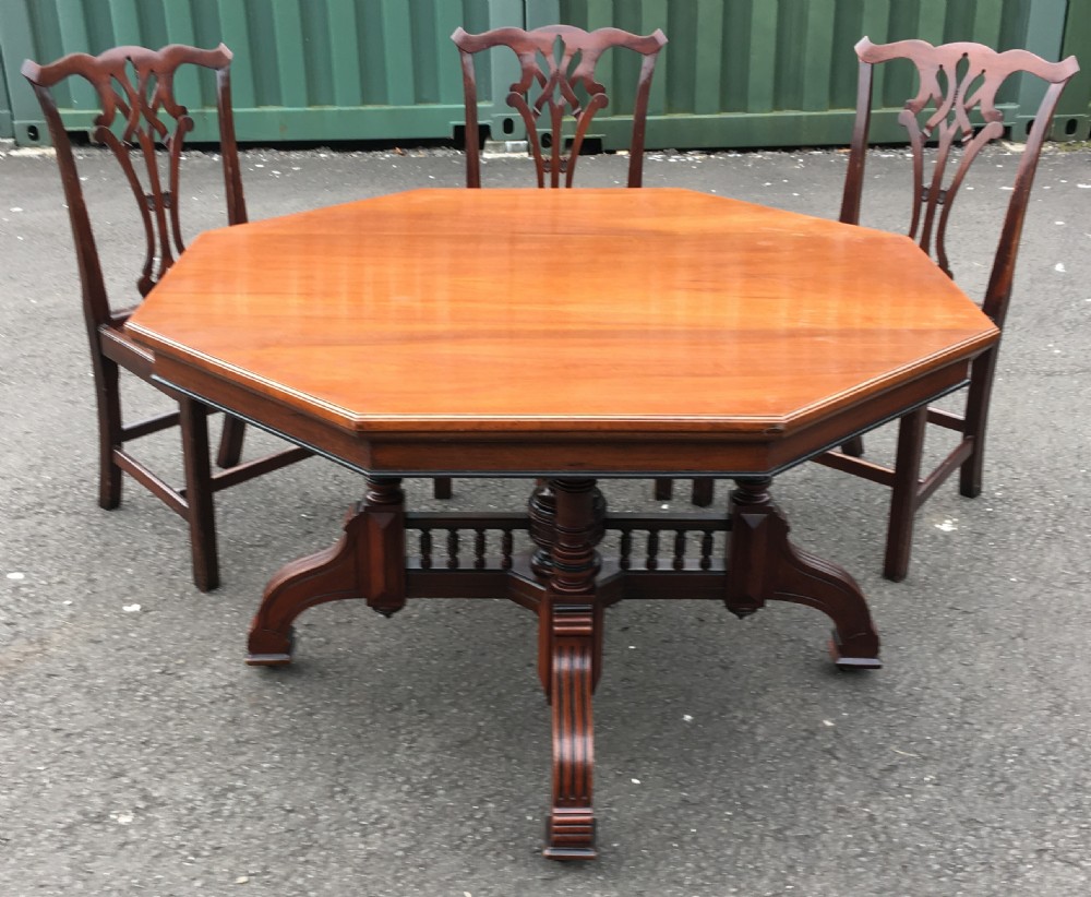 Good size  120cm Octagonal Walnut dining table View III