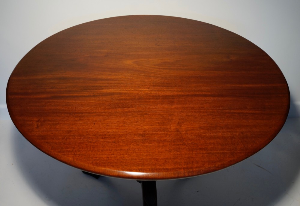 1770s Georgian mahogany tripod table. View VI