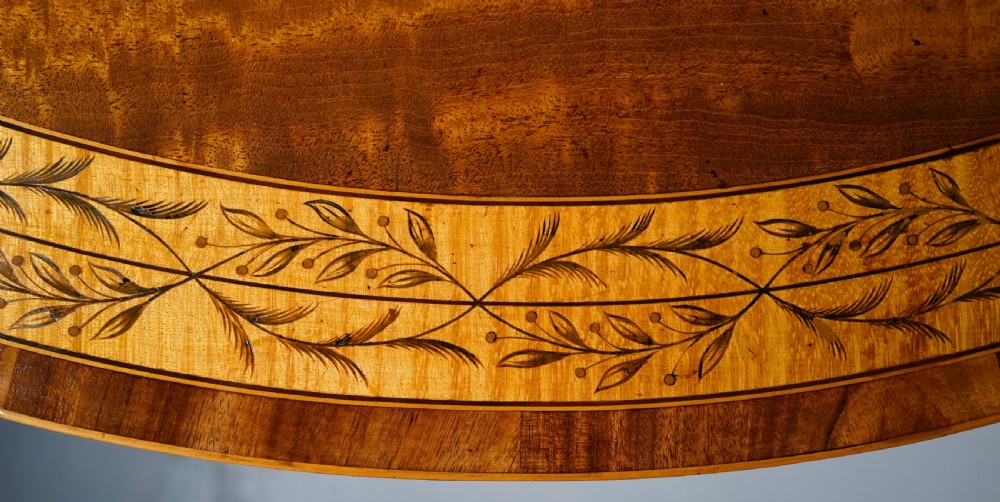 Fine period 1790s card table with original decoration View VI