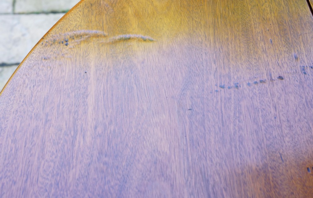                                                      Mahogany oval pad foot dining table Circa 1800 with bold pad foot View III