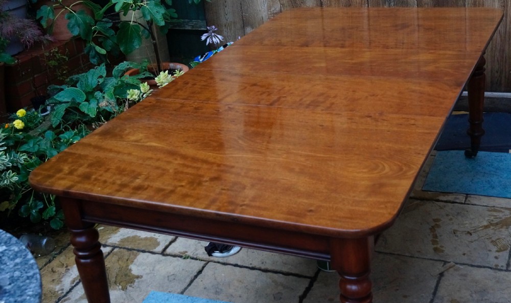 Solid Mahogany extending dining table. View V