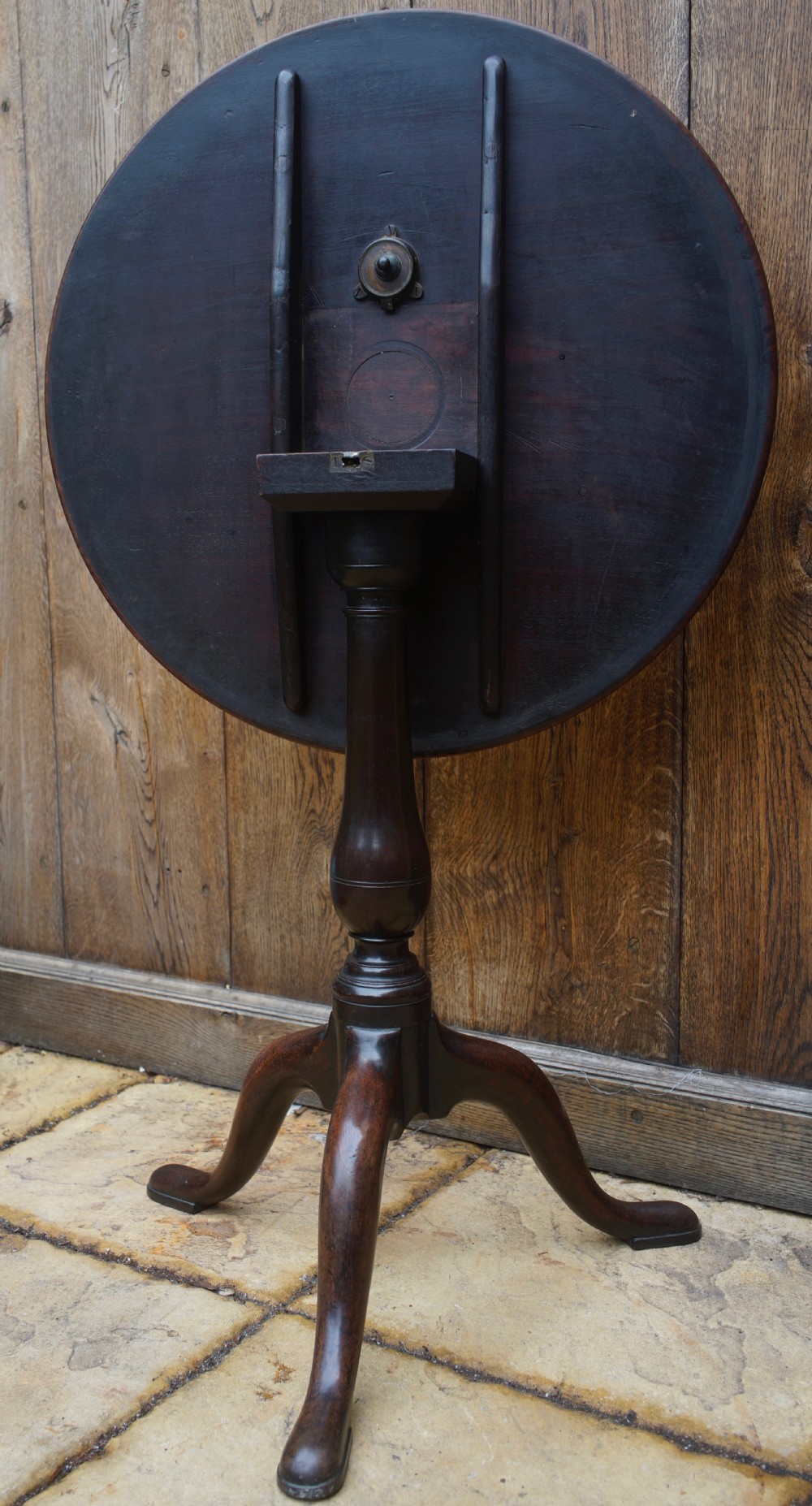 A good Georgian mahogany tilt top dished topped tripod table. View III