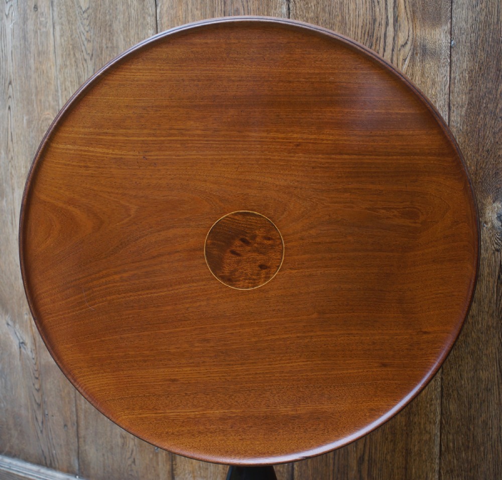 A good Georgian mahogany tilt top dished topped tripod table. View VI