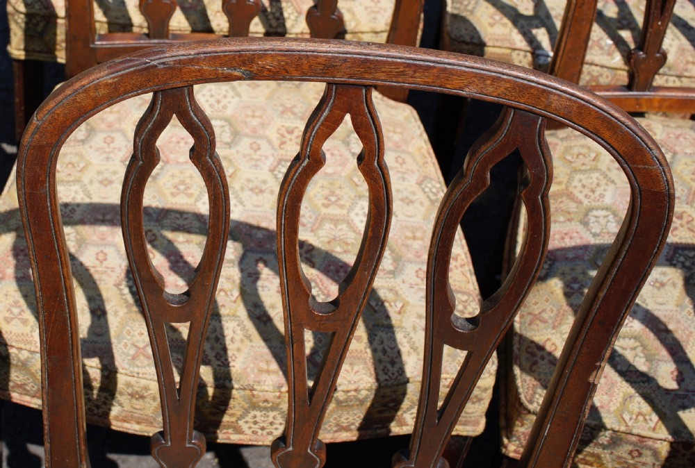 A good set of 6 mahogany Georgian hoop back dining chairs  View V