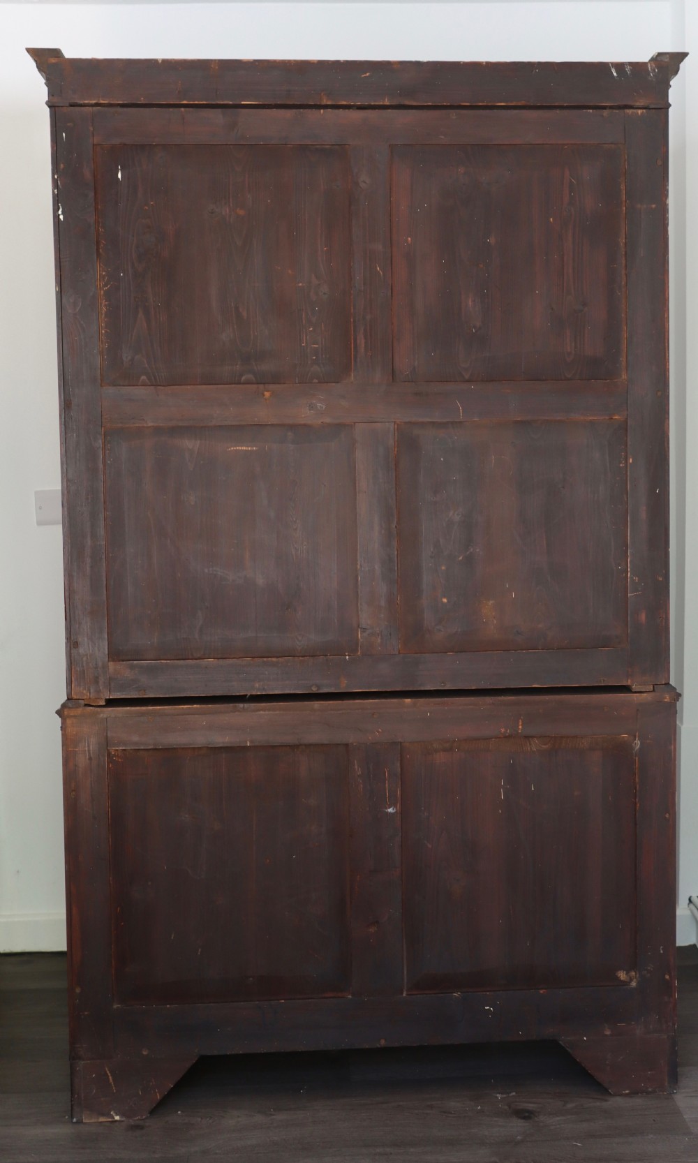 Georgian mahogany and ebony inlaid cupboard bookcase circa 1810 View IV