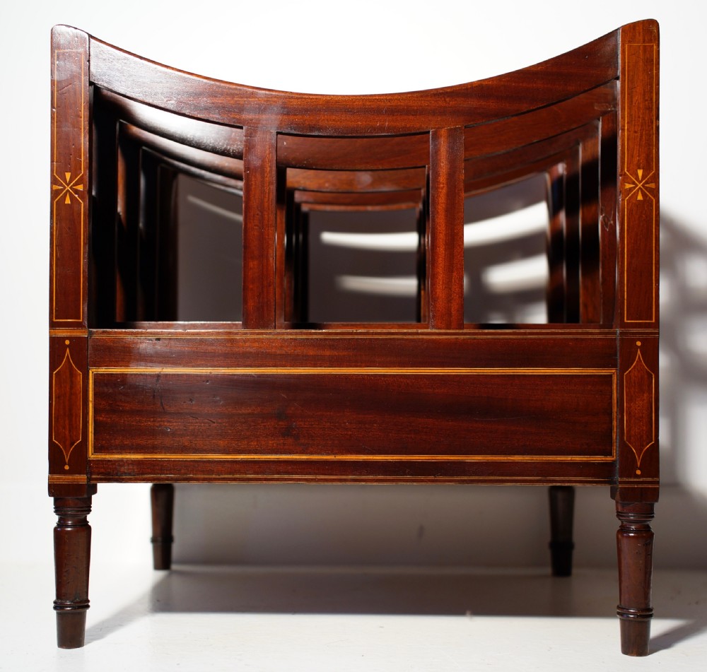 Canterbury unusually inlaid on all sides retaining original revived finish. Circa 1825  View III