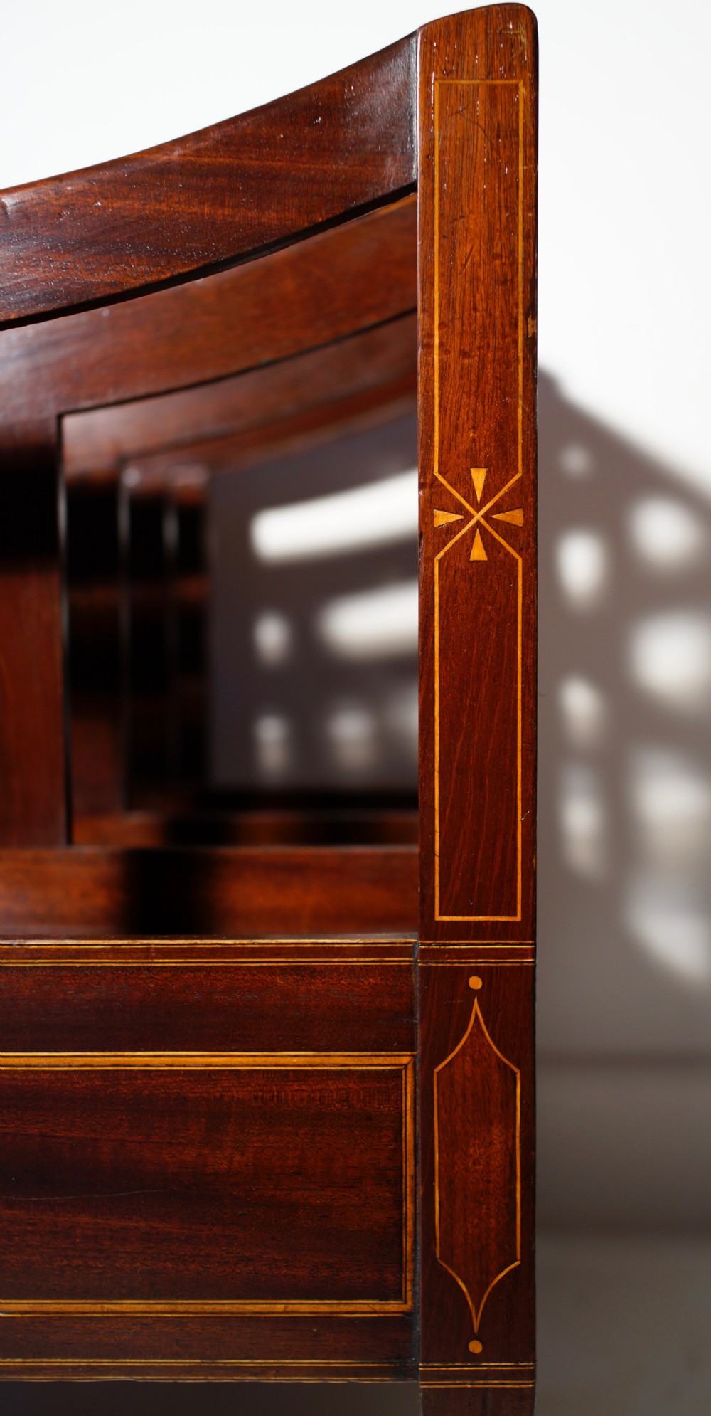 Canterbury unusually inlaid on all sides retaining original revived finish. Circa 1825  View IV