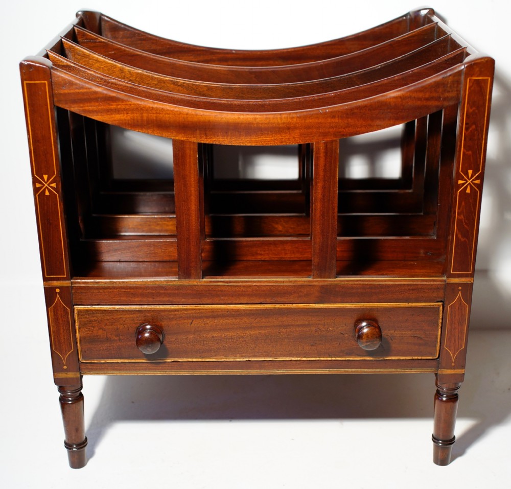Canterbury unusually inlaid on all sides retaining original revived finish. Circa 1825 