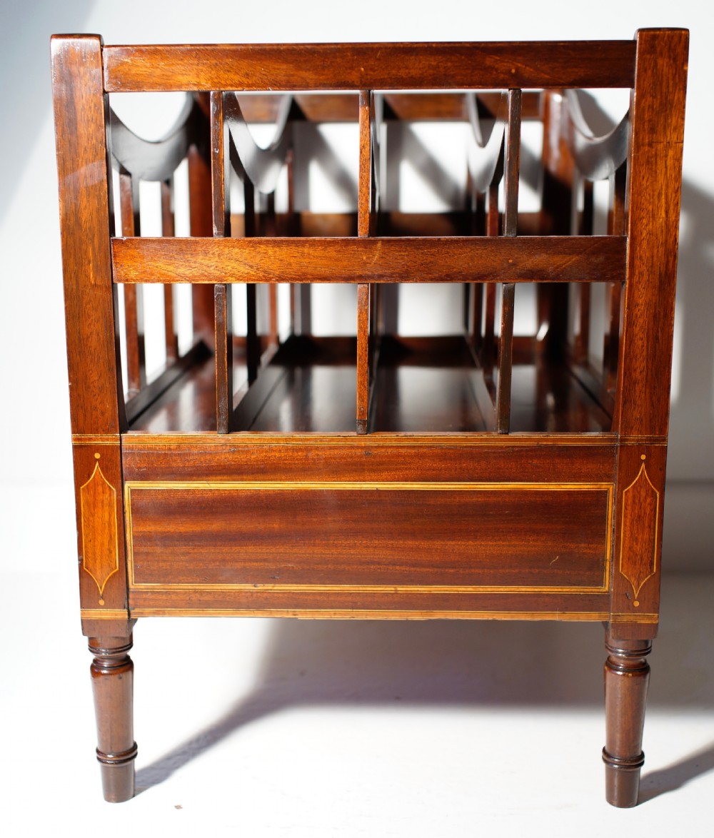Canterbury unusually inlaid on all sides retaining original revived finish. Circa 1825  View V