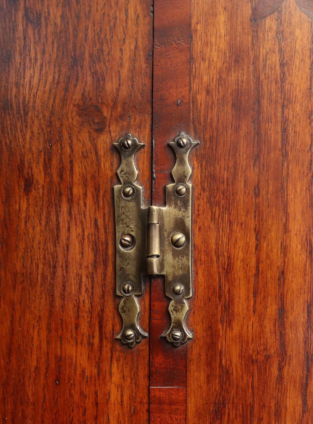 Antique oak and mahogany corner cupboard View VI