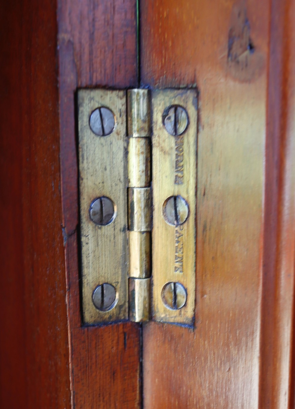 Antique mahogany single door cupboard. View III