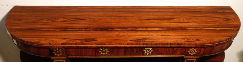 Regency rosewood brass inlaid bookcase View IV