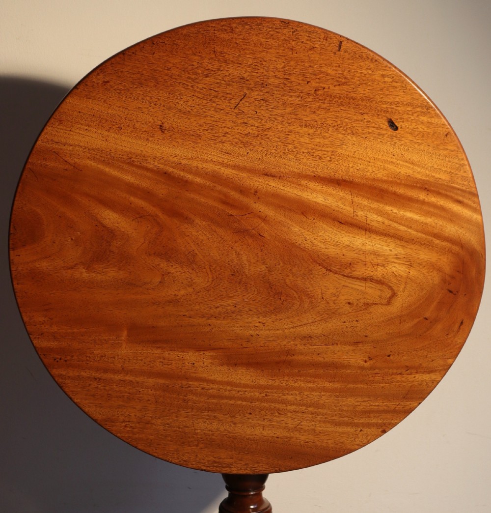 Antique mahogany tripod table. View VI
