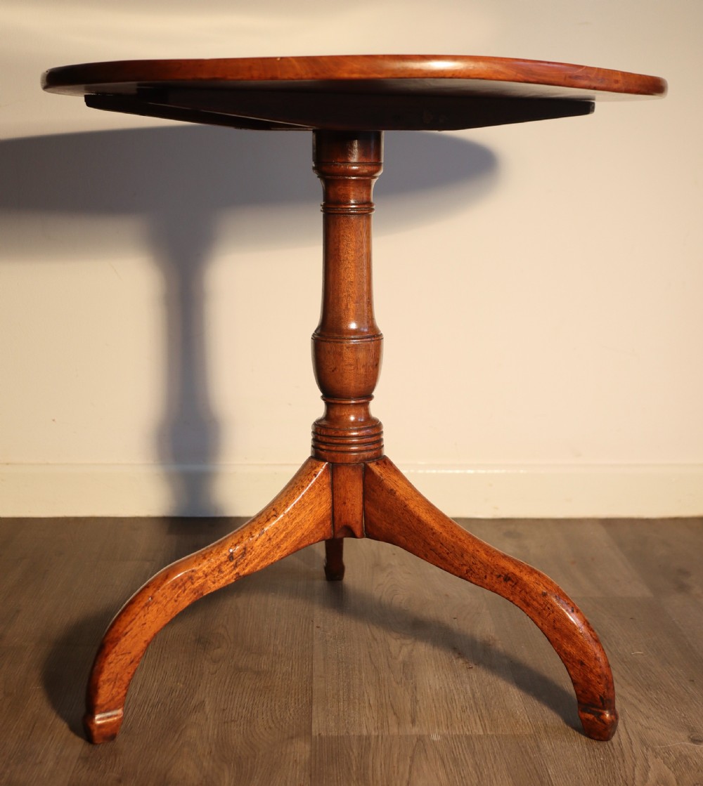 Antique mahogany tripod table. View VII