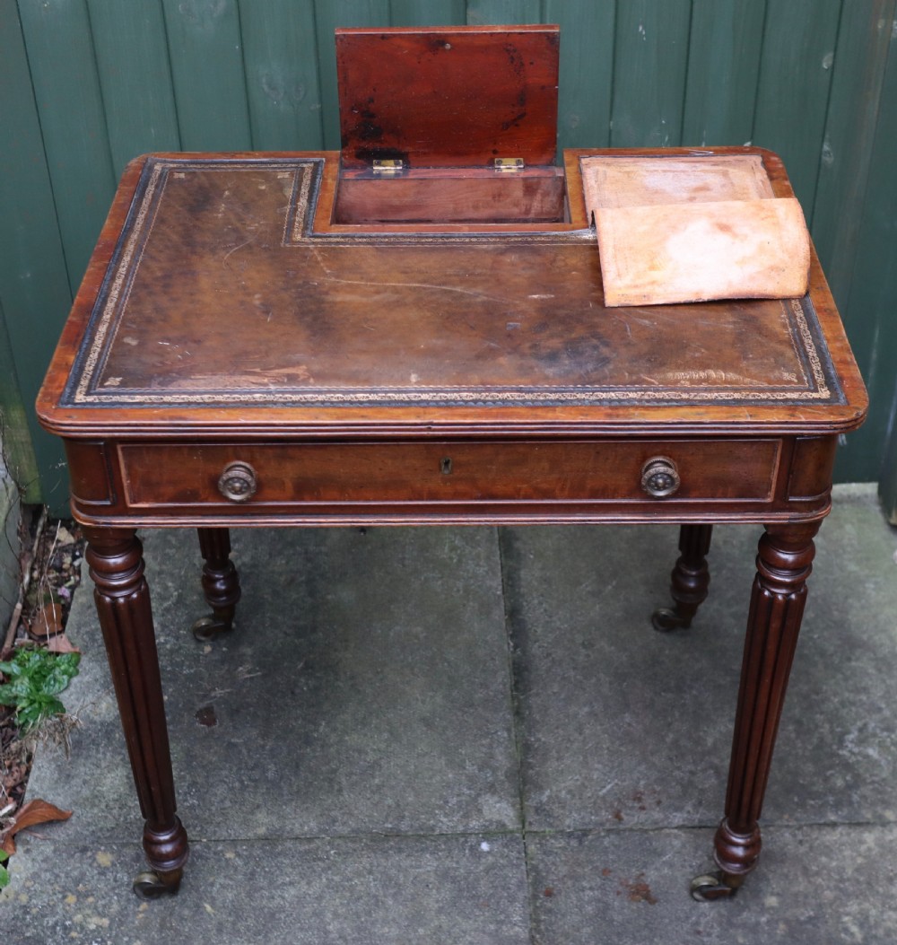 Antique Mahogany Chamber Writing Table Gillows? View VI