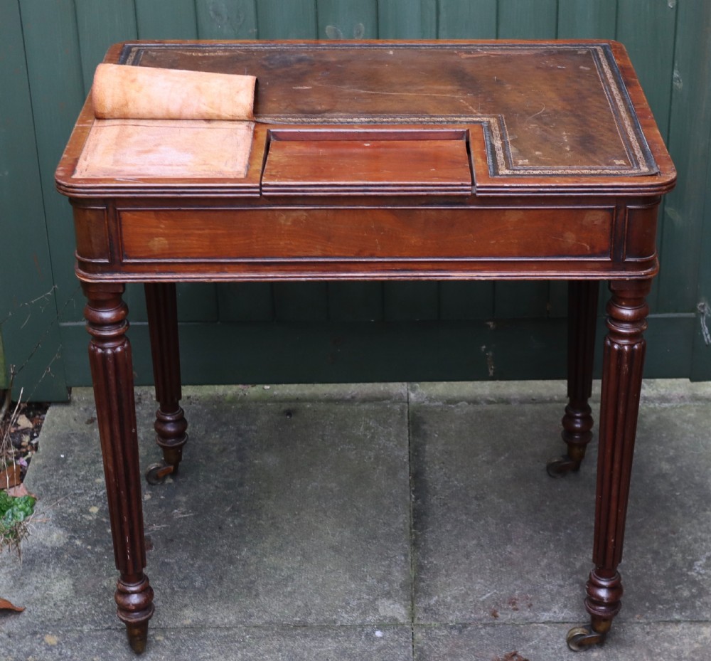 Antique Mahogany Chamber Writing Table Gillows? View VIII