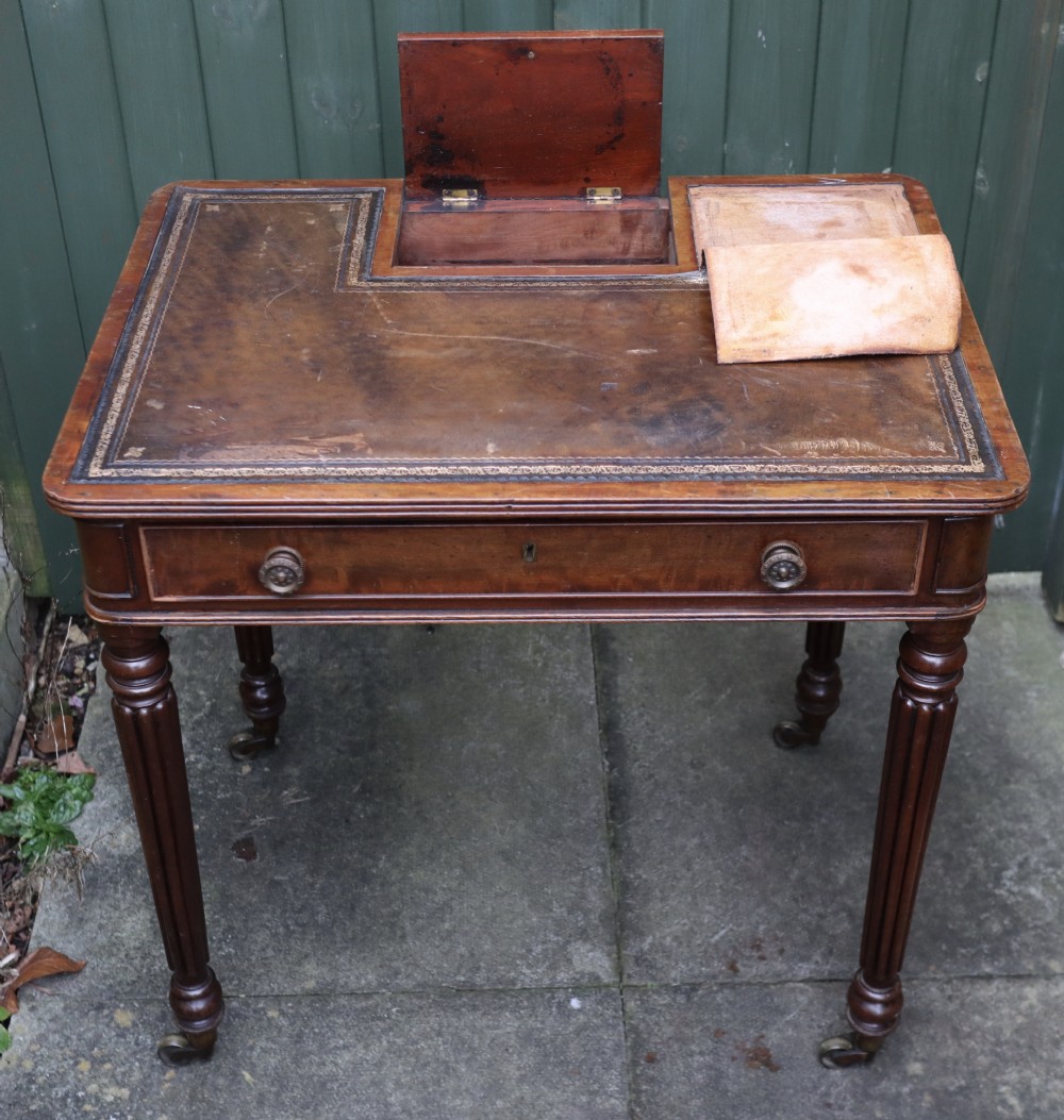 Antique Mahogany Chamber Writing Table Gillows?