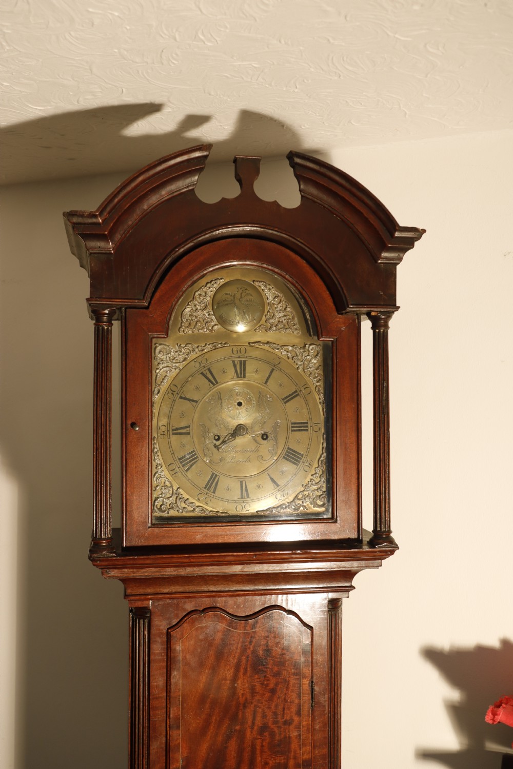 Antique Mahogany longcase clock for restoration Circa 1800. View III