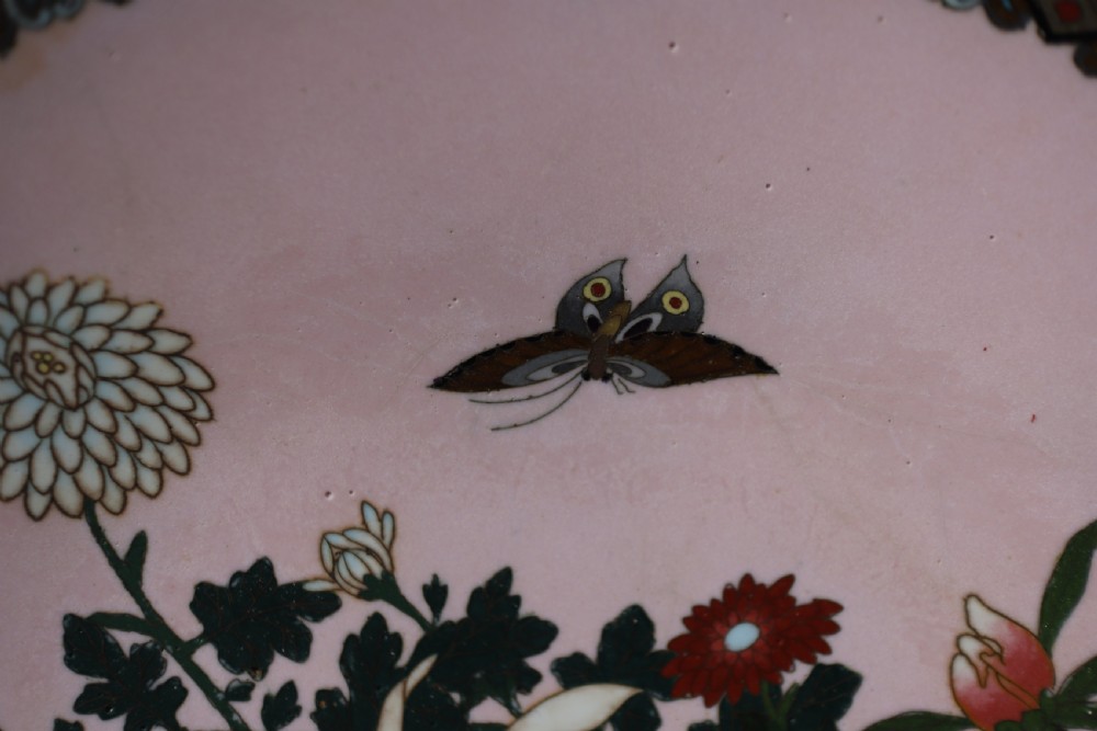 Antique Cloisonne plate. View III