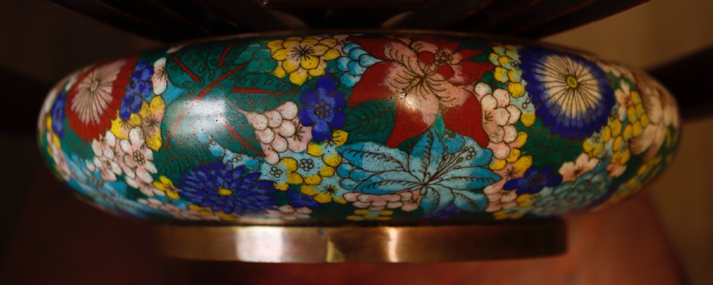 Antique cloisonne bowl. View V