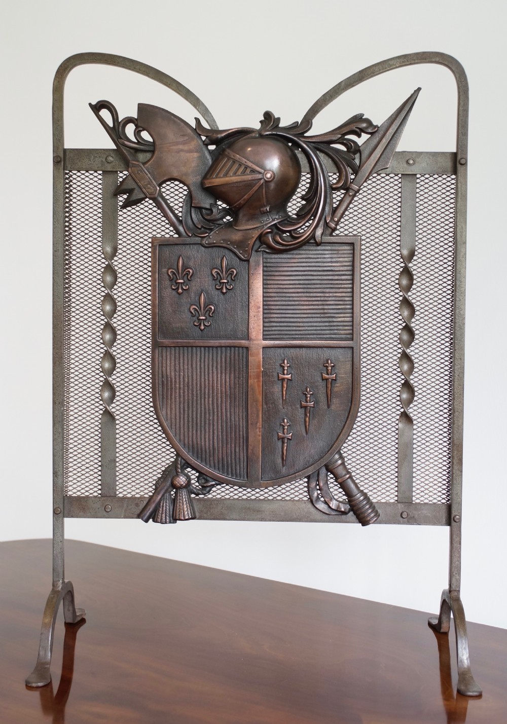Antique fire screen.