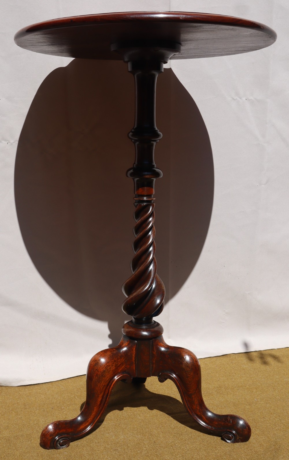 Antique rosewood tripod table.  View III