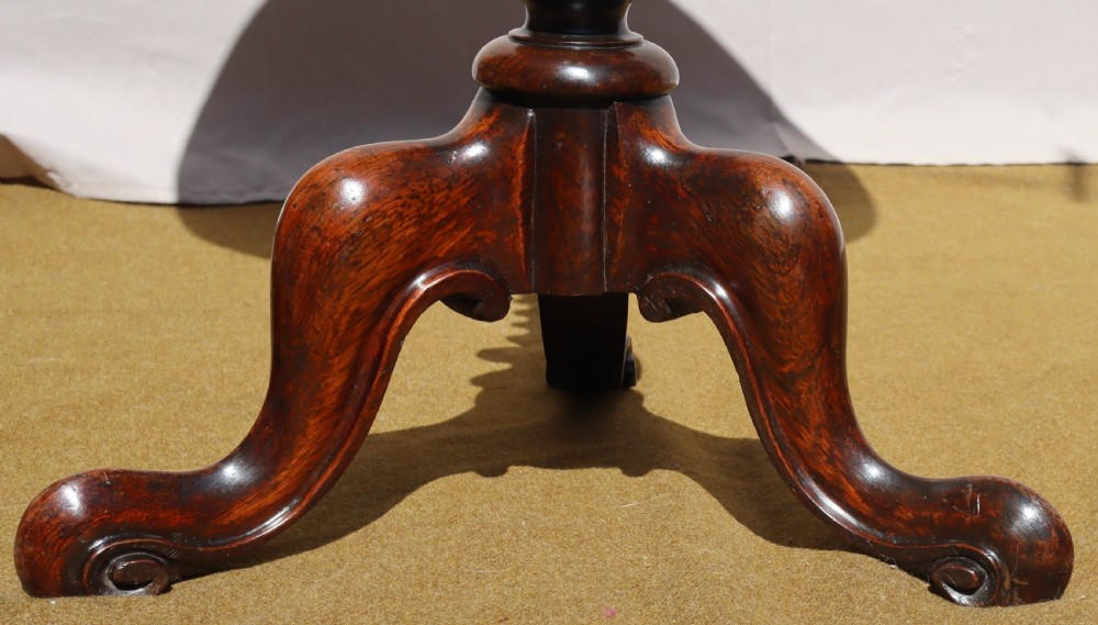 Antique rosewood tripod table.  View VI