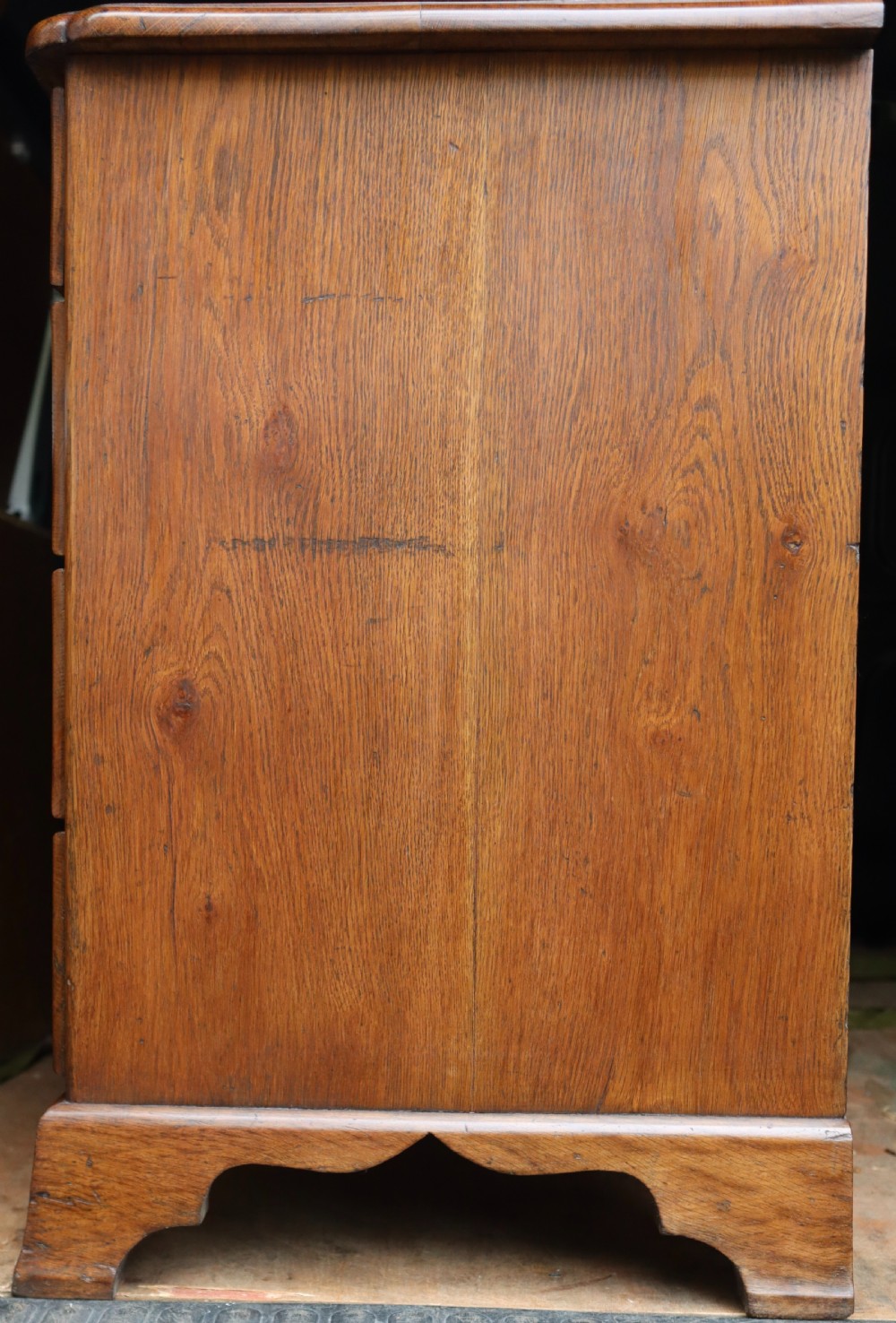 Oak kneehole desk. View VI