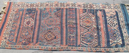 Interesting Antique Kurdish Kilim , 2.00m X 75cm