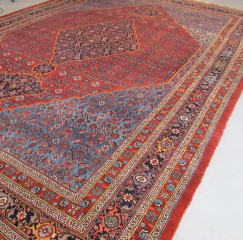 ATTRACTIVE LARGE ANTIQUE PERSIAN BIDJAR CARPET 496M X 335M 16FT 3INCHES X 11FT - ADDITIONAL PHOTO 2