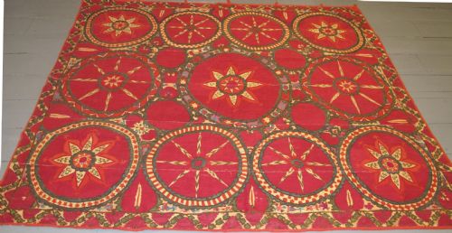 Fine Taskent Suzani, Uzbekistan, Circa 1850, 2.43m X 2.17m