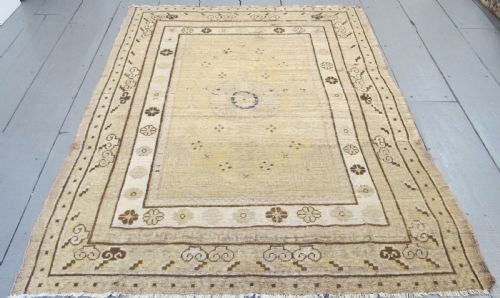 Fashionably Pale Antique Khotan Rug. East Turkestan, Circa 1890, 1.95m X 1.43m