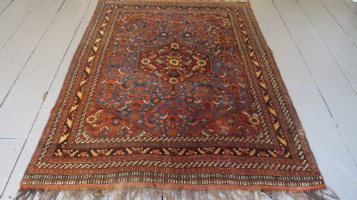 Persian Tribal Rug with Medallion, 1.87m X 1.44m, Circa 1880