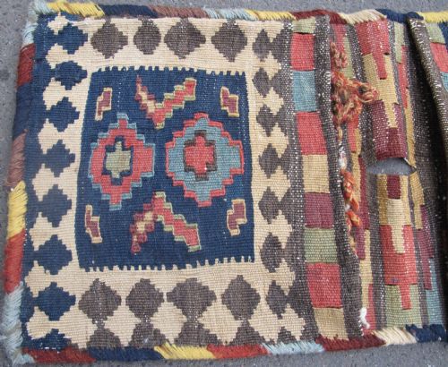 COMPLETE PAIR OF ANTIQUE SHAHSAVAN KILIM BAGS CIRCA 1880 - ADDITIONAL PHOTO 1