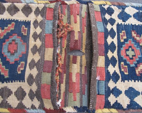 COMPLETE PAIR OF ANTIQUE SHAHSAVAN KILIM BAGS CIRCA 1880 - ADDITIONAL PHOTO 3