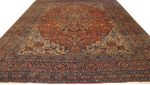 EXCEPTIONAL PERSIAN ISFAHAN CARPET CIRCA 1900 416M X 310M - ADDITIONAL PHOTO 9