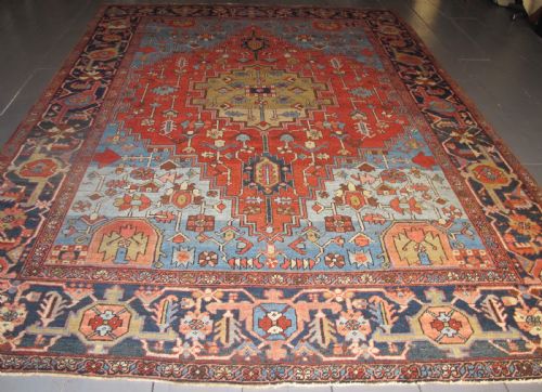 Very Attractive Heriz Carpet, 3.38m X 2.46m, Circa 1890