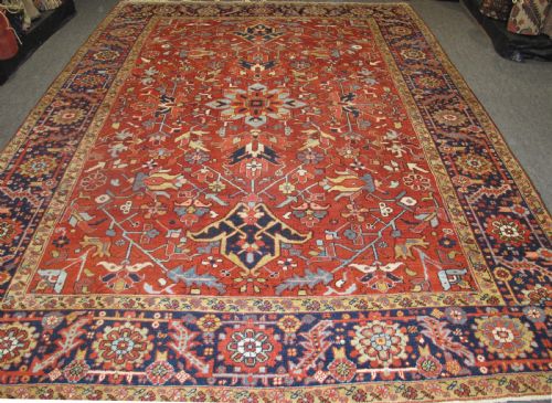 Very Pretty Antique Heriz Carpet, 3.50m X 2.65m