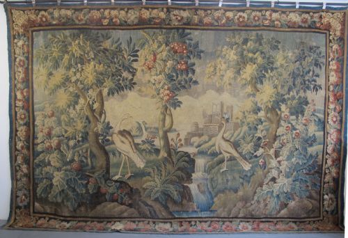 Decorative French Verdure Tapestry, 2.82m X 4.12m Circa 1700