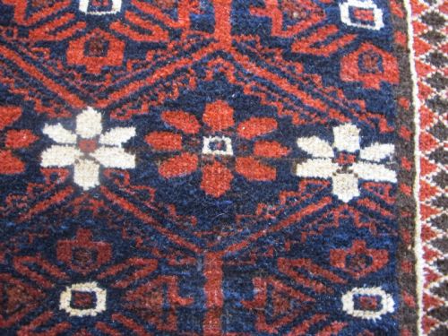 ANTIQUE BELOUCHI WOOL RUNNER CIRCA 1880 280M X 118M - ADDITIONAL PHOTO 4