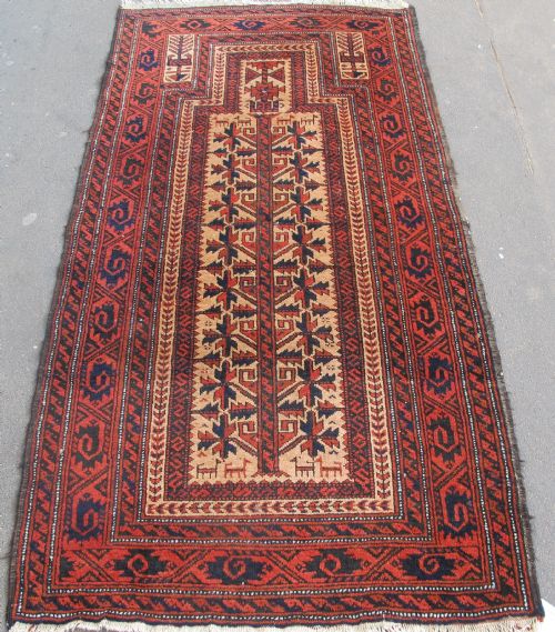 Belouch Prayer Rug, Circa 1880, 1.63m X 0.87m