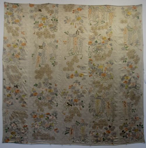 Fine Japanese Silk Brocade Panel, Circa 1900, 1.70m X 1.70m (5'8" X 5'8")