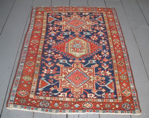 Cute 19th Century Persian Karaja Rug, 1.36m X 1.07m