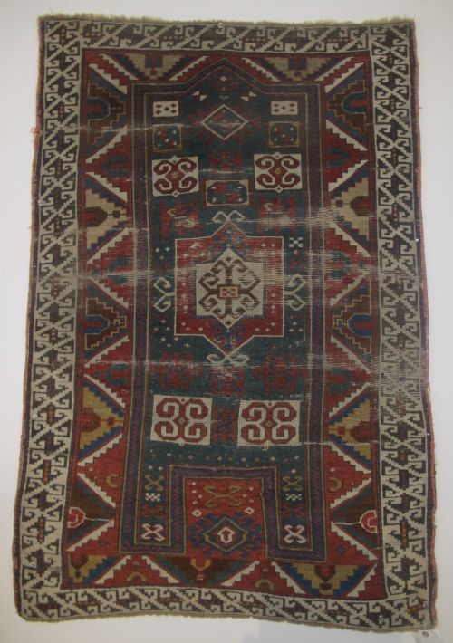 Early Caucasian Rug, Circa 1870, 1.36m X 0.91m (4'5 X 3')
